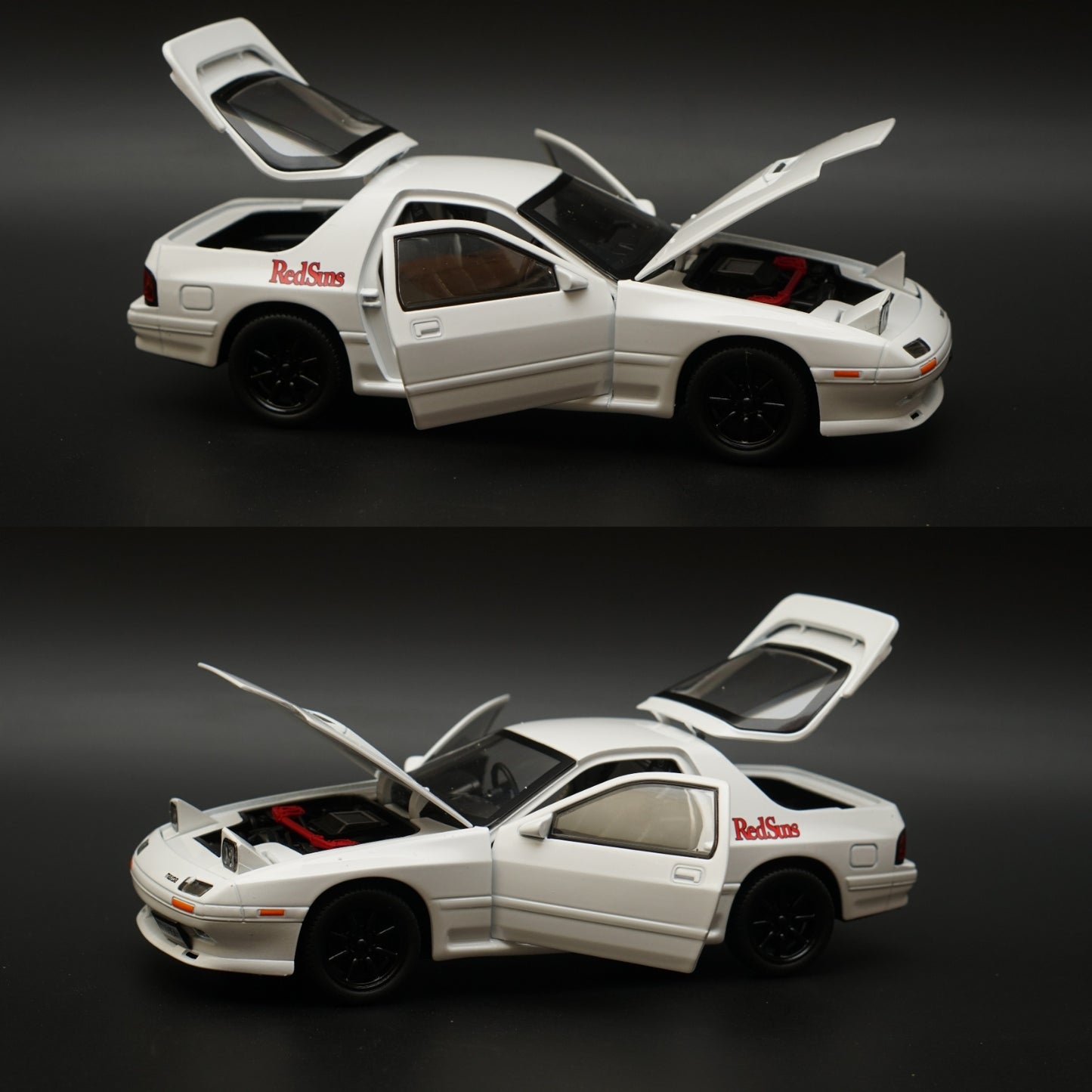 1:24 Mazda RX-7 Diecast Metal Car Model White -  Kunju Vandi  
