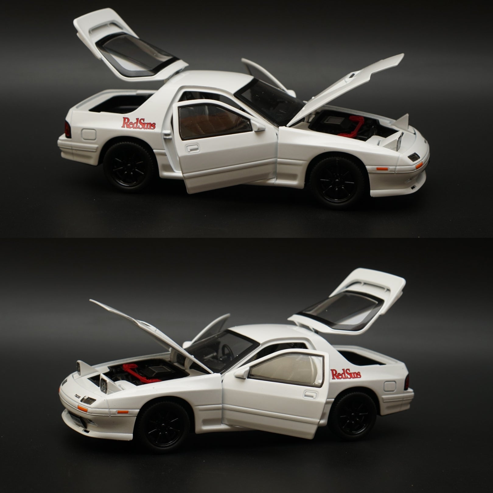 1:24 Mazda RX-7 Diecast Metal Car Model White -  Kunju Vandi  