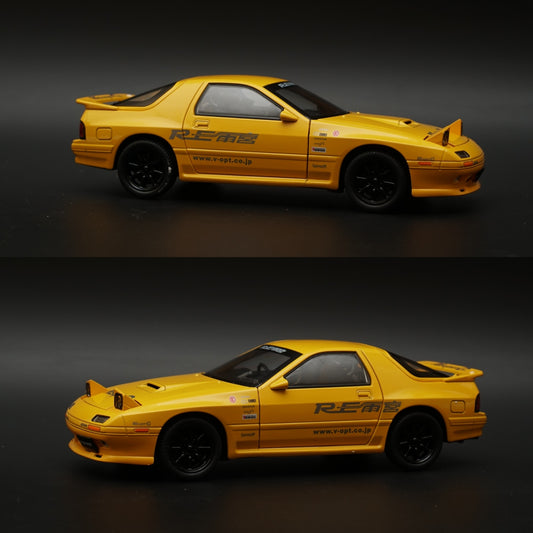 1:24 Mazda RX-7 Diecast Metal Car Model Yellow -  Kunju Vandi  