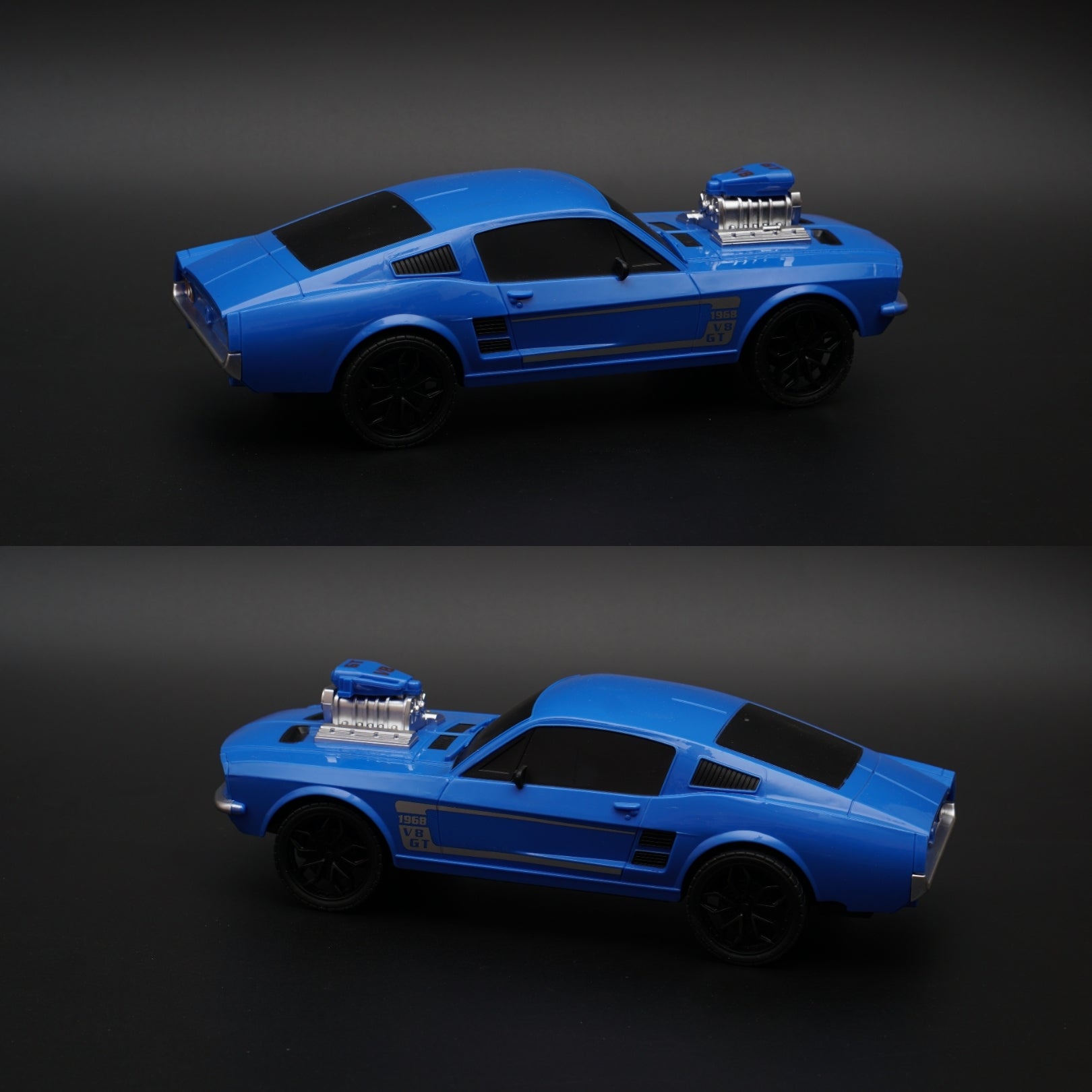 1:24 Mustang 1968 Remote control, Blue -  Kunju Vandi  