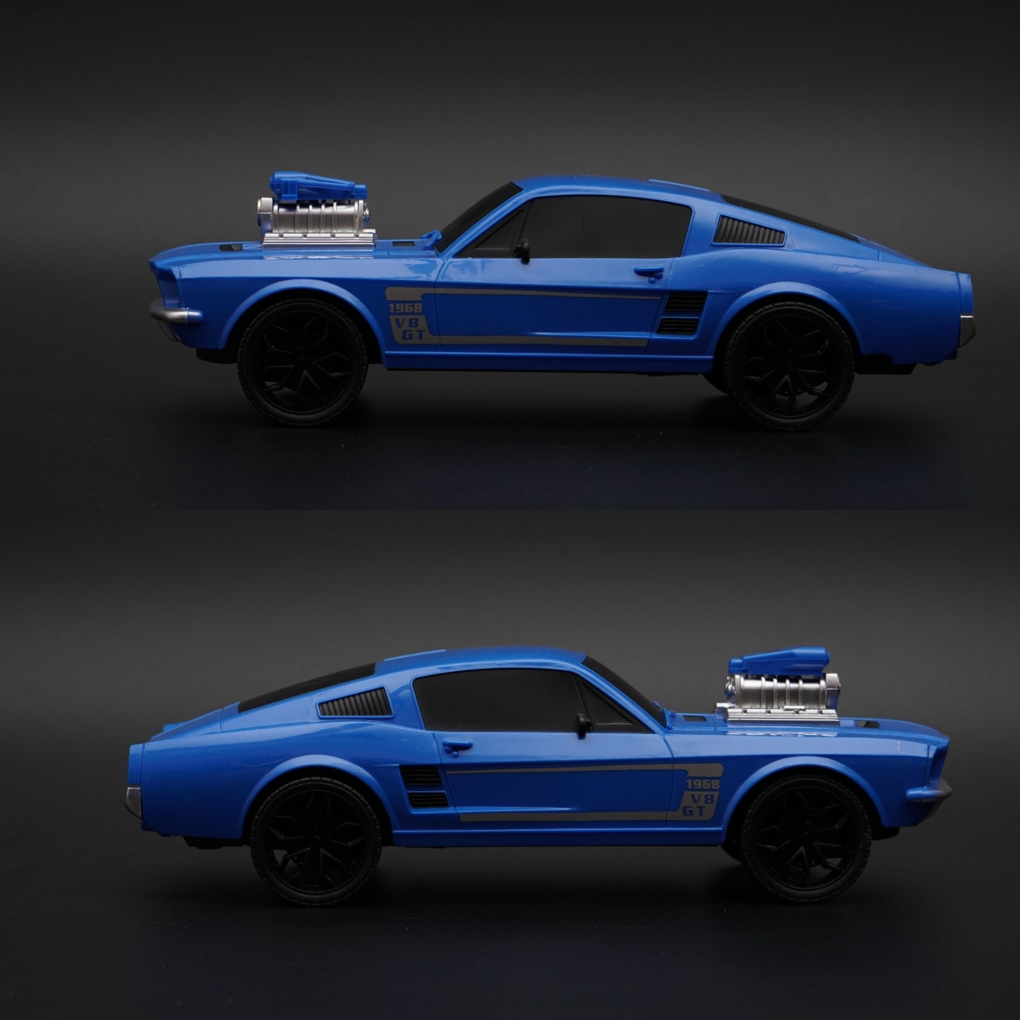 1:24 Mustang 1968 Remote control, Blue -  Kunju Vandi  