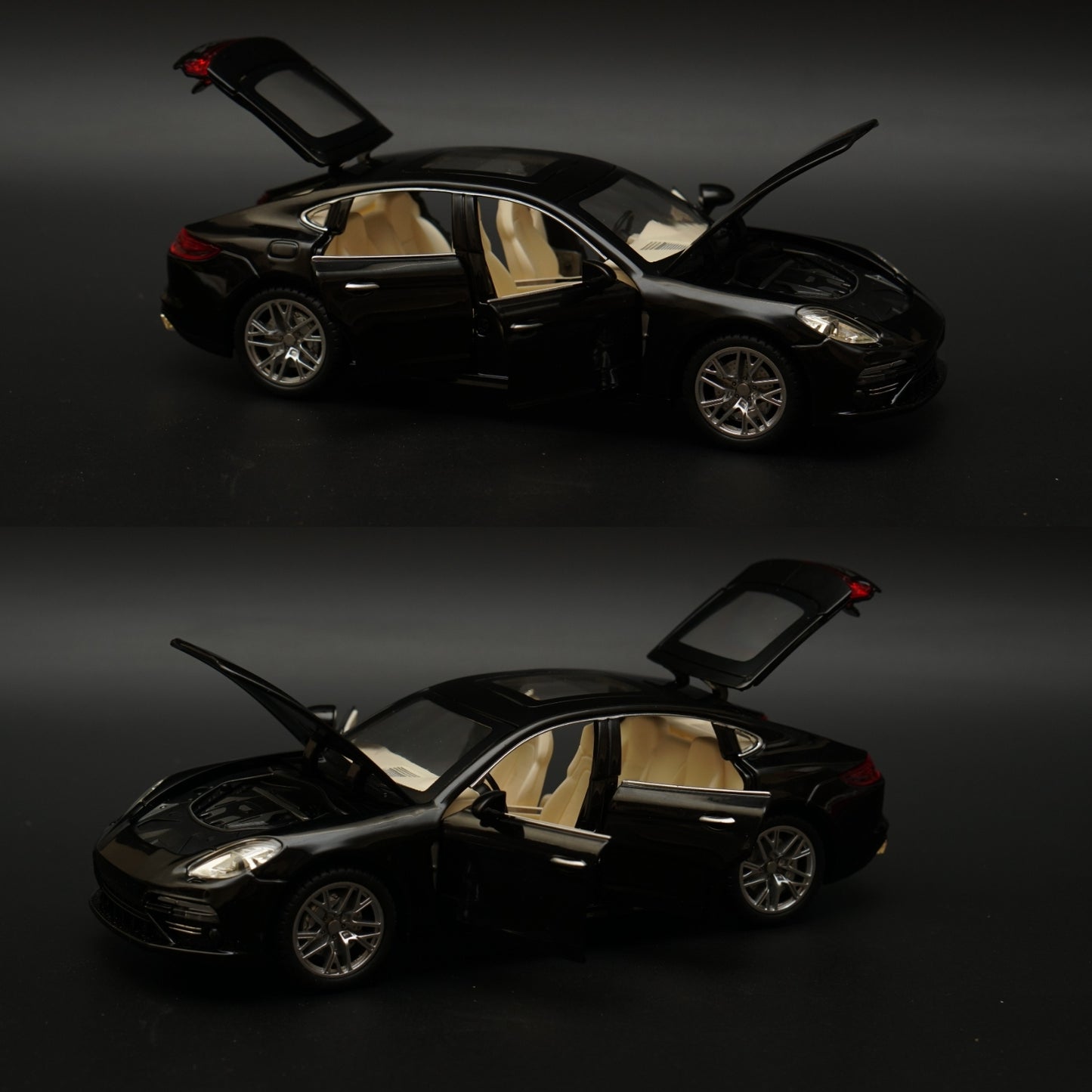 1:24 Porsche Panamera Black -  Kunju Vandi  