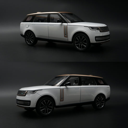 1:24 Range Rover Diecast | White with Rose Gold Trim | Opening Doors -  Kunju Vandi