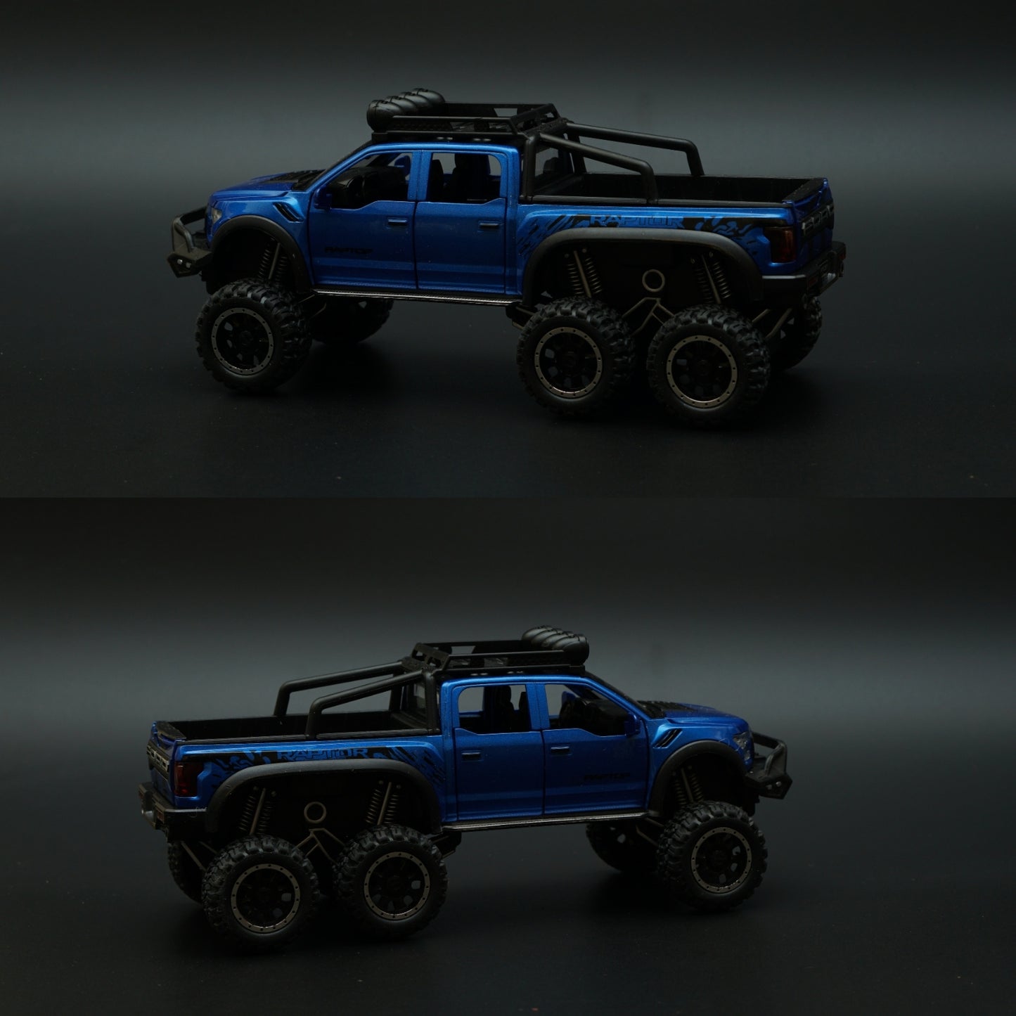 1:28 Ford Raptor 6X6 Truck Diecast -  Kunju Vandi  