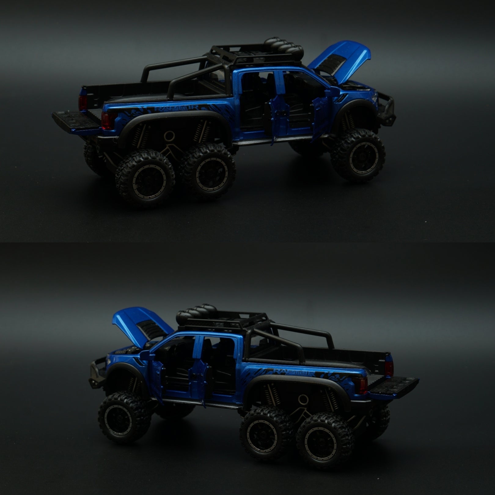 1:28 Ford Raptor 6X6 Truck Diecast -  Kunju Vandi  