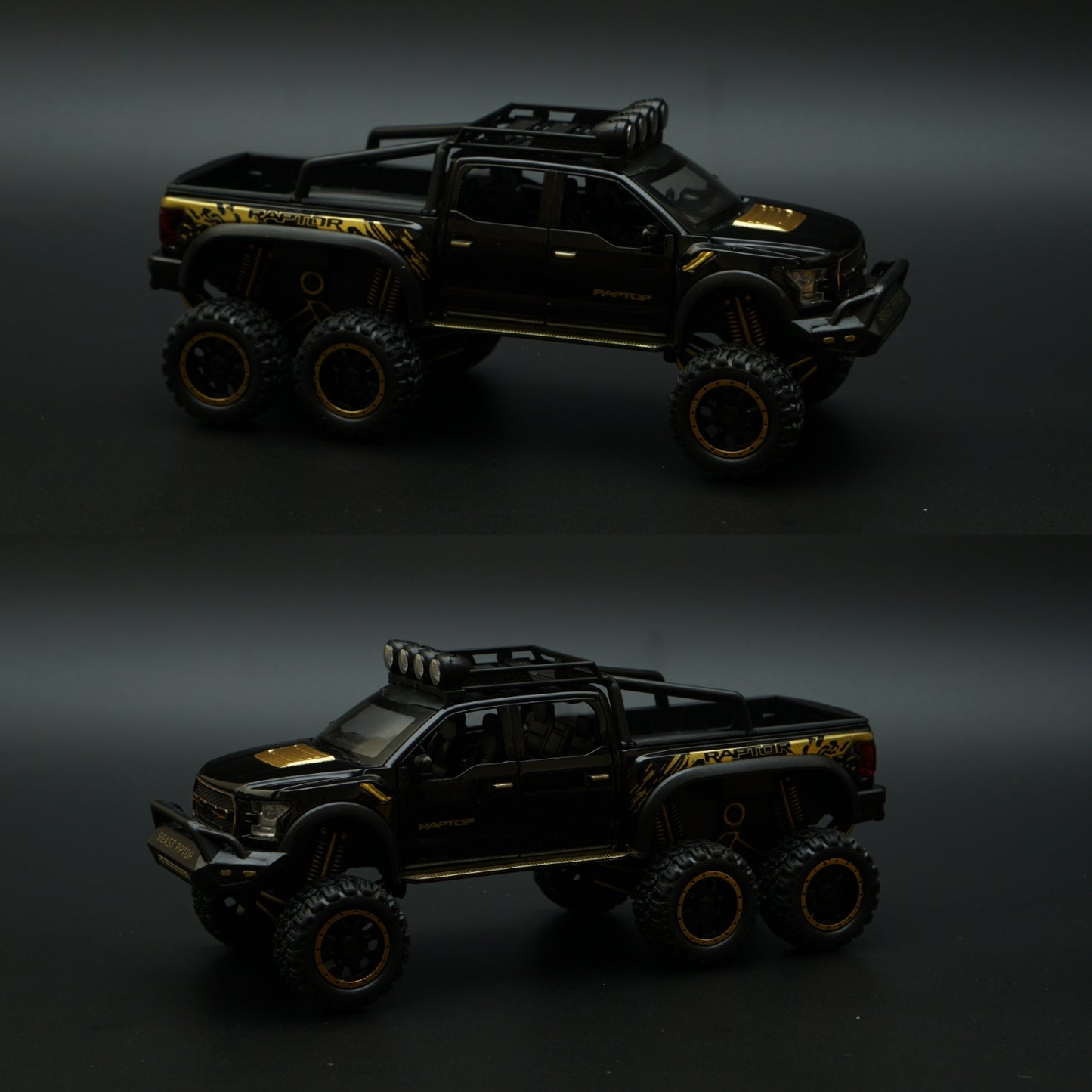 1:28 Ford Raptor 6X6 Truck Diecast -  Kunju Vandi  