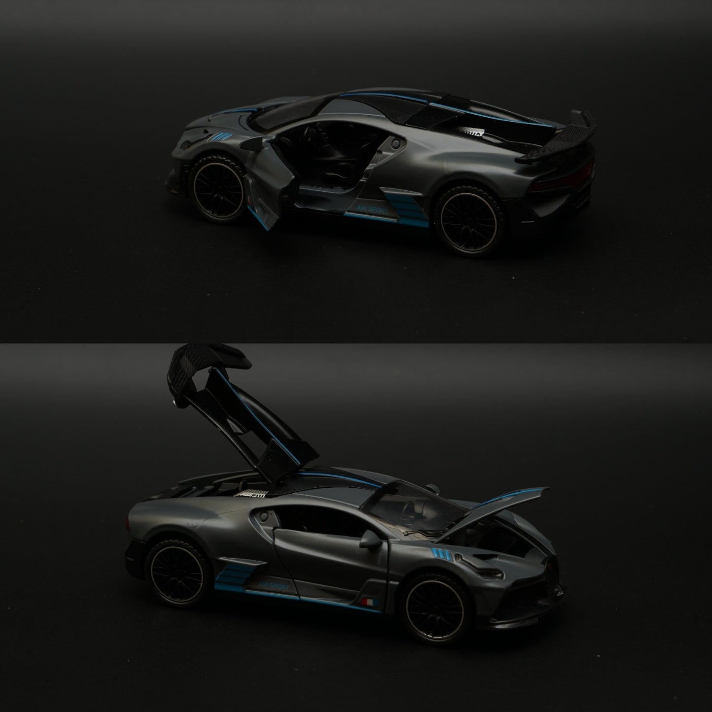 1:32 Bugatti Diecast , Grey -  Kunju Vandi  