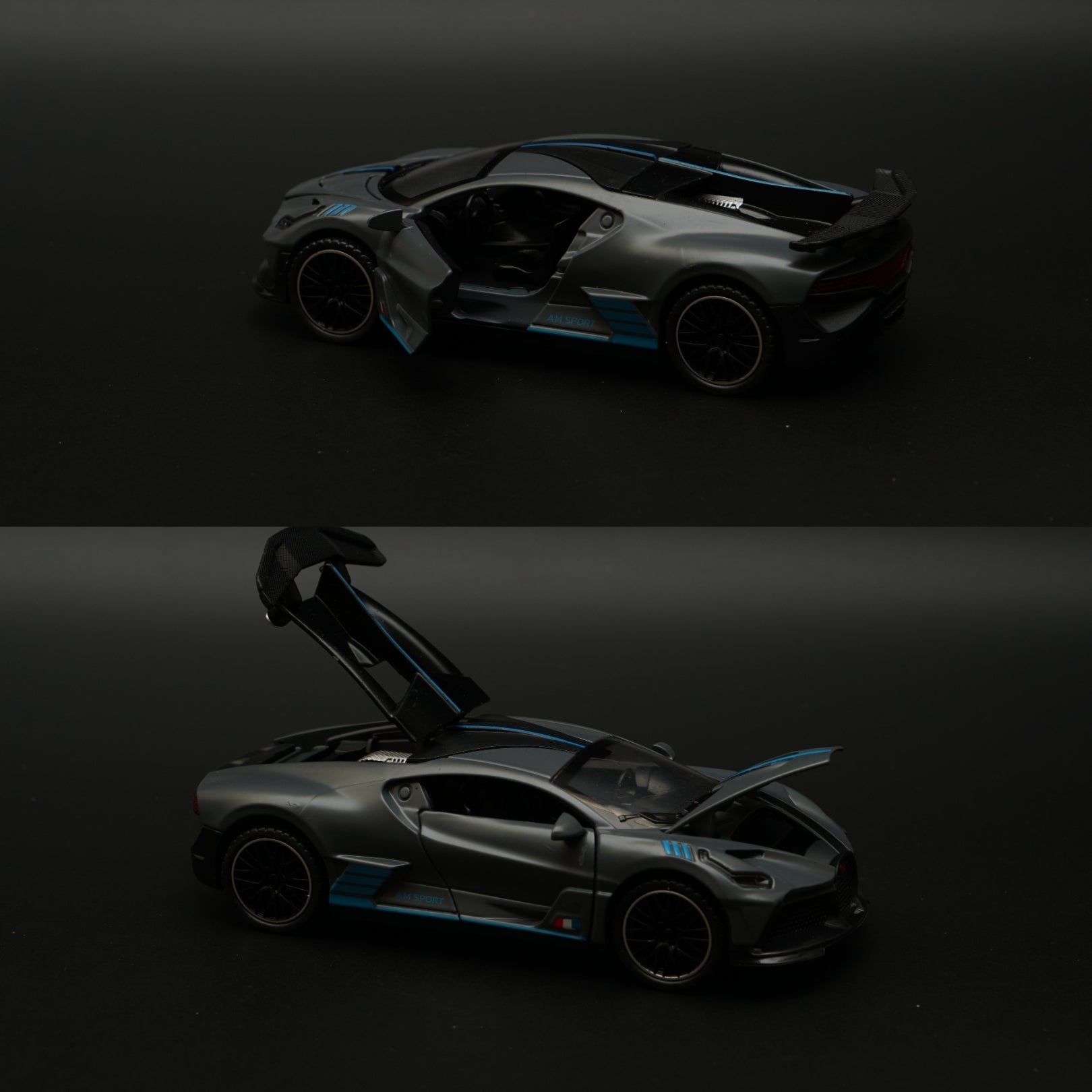 1:32 Bugatti Diecast , Grey -  Kunju Vandi  