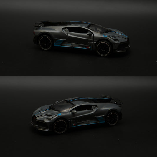 1:32 Bugatti Diecast , Grey -  Kunju Vandi  