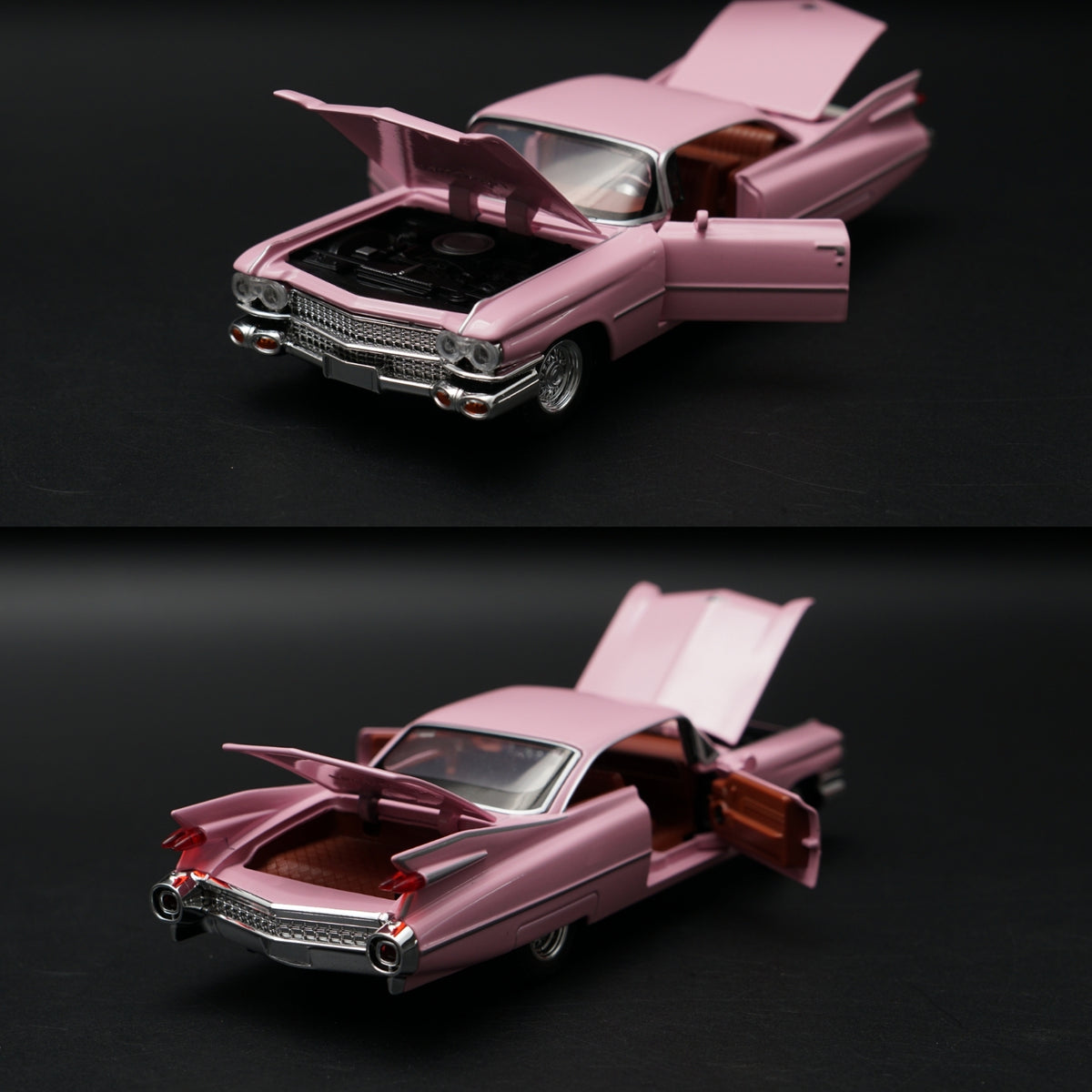 1:32 Cadillac DeVille 1959 Diecast — Pink | Full Function Collector's Model -  Kunju Vandi