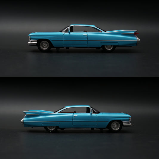 1:32 Cadillac DeVille 1959 Diecast — Turquoise Blue | Tan Interior | Full Function Model -  Kunju Vandi