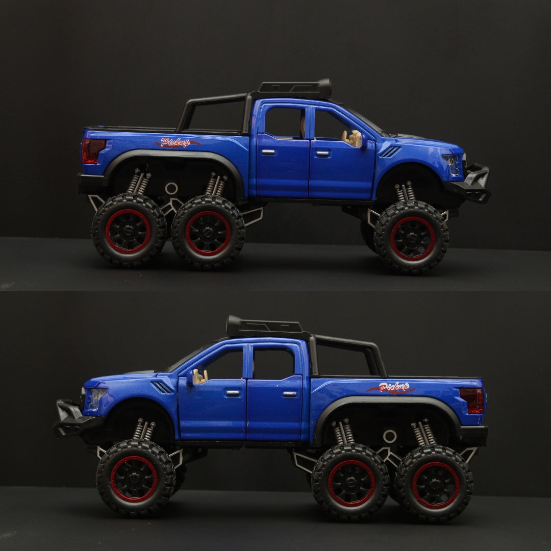 1:32 Ford Raptor 6X6 Truck Diecast Blue -  Kunju Vandi  