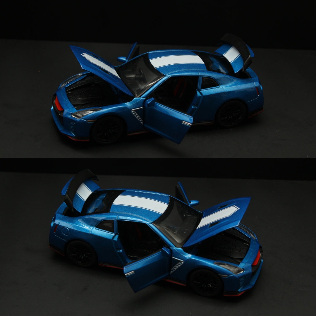 1:32 Gtr R35 with Lights Blue -  Kunju Vandi  