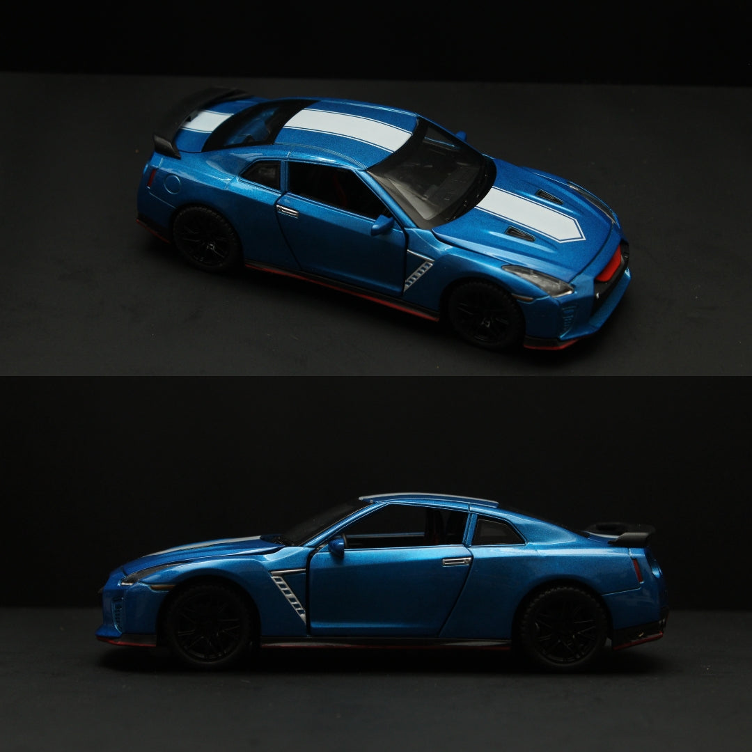 1:32 Gtr R35 with Lights Blue -  Kunju Vandi  