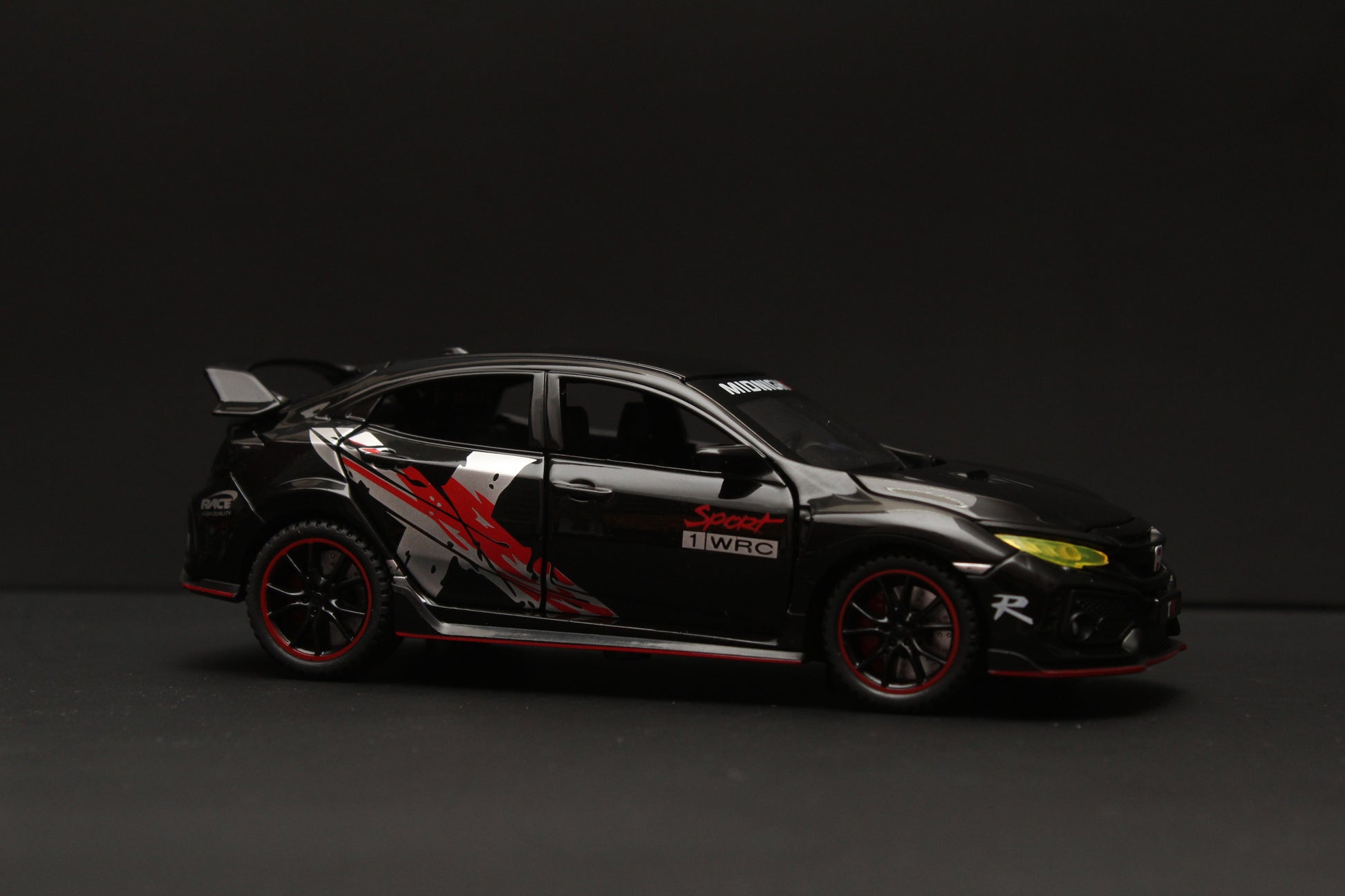 1:32 Honda Civic Black Diecast -  Kunju Vandi  