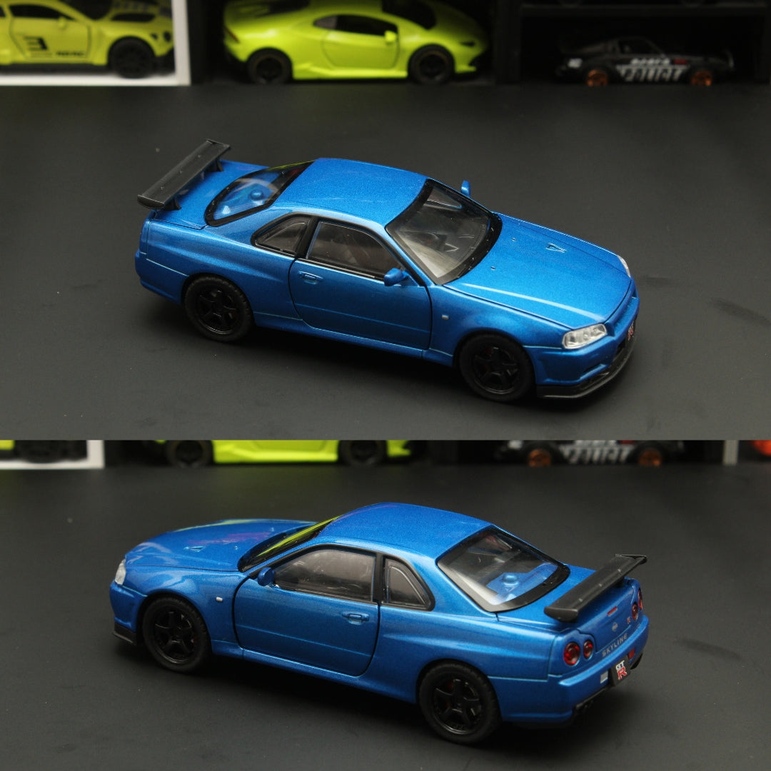 1:32 Nissan GTR R34 , (Blue) -  Kunju Vandi  
