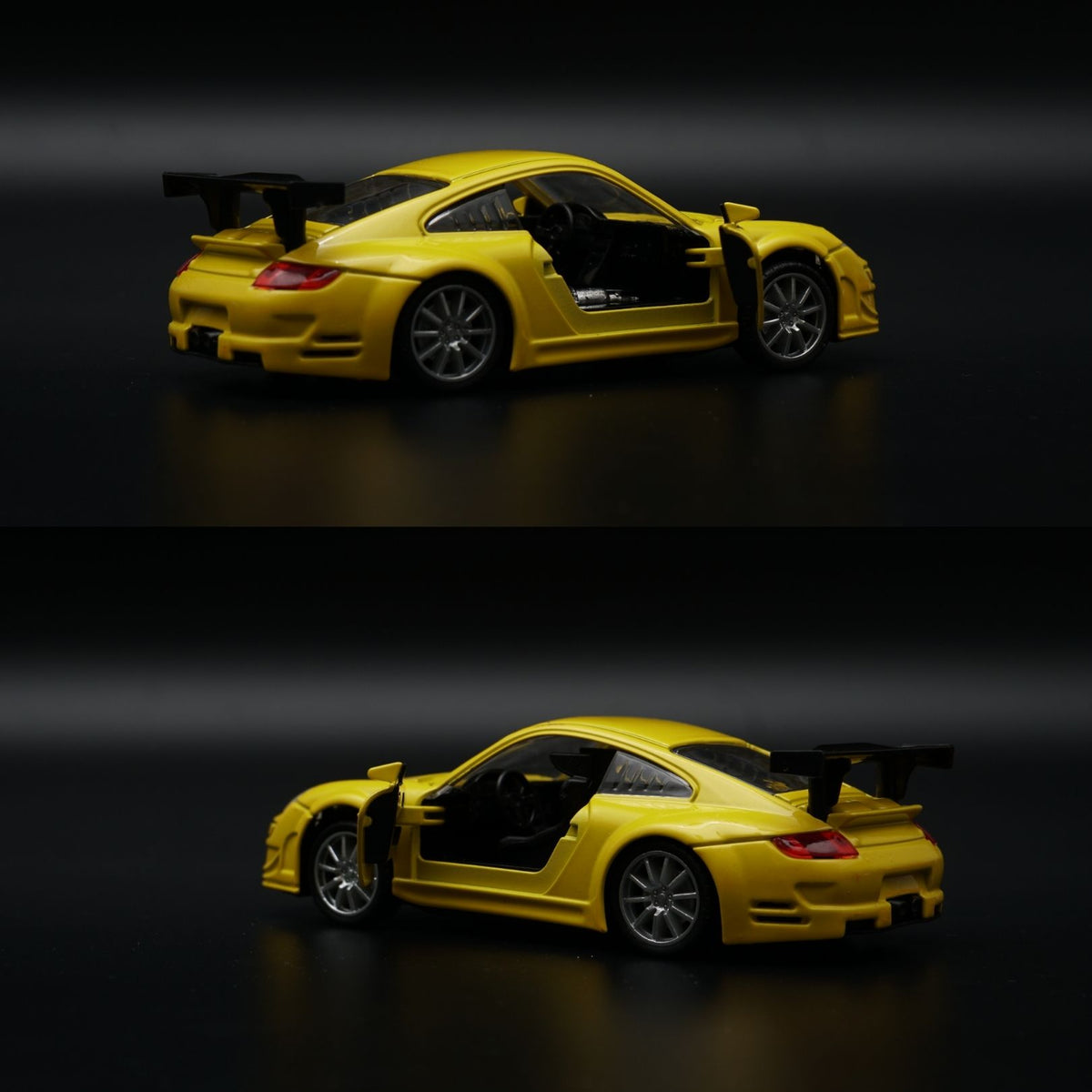 1:32 Porsche Diecast Sports Car | Yellow | GT Racing Wing -  Kunju Vandi