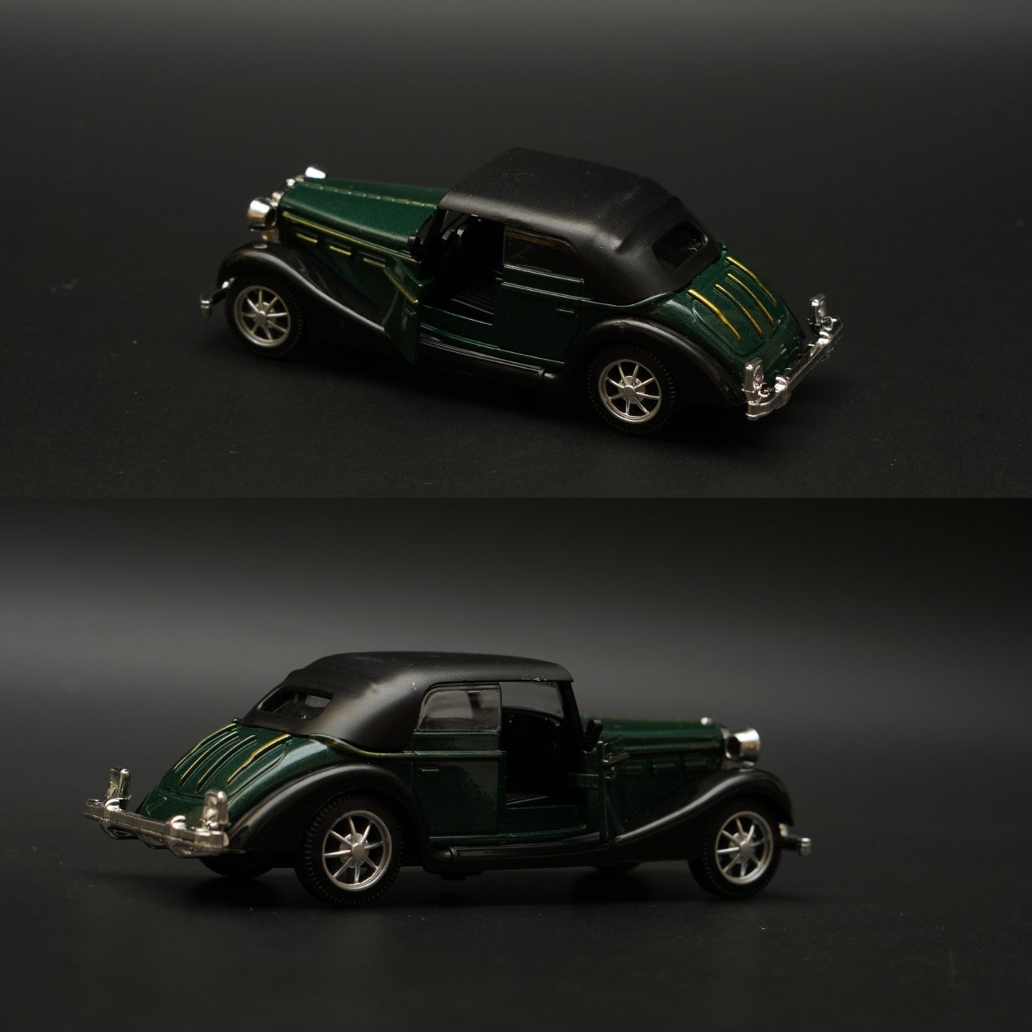 1:36 1932 Horch Vintage Car Green (Hard top) -  Kunju Vandi  