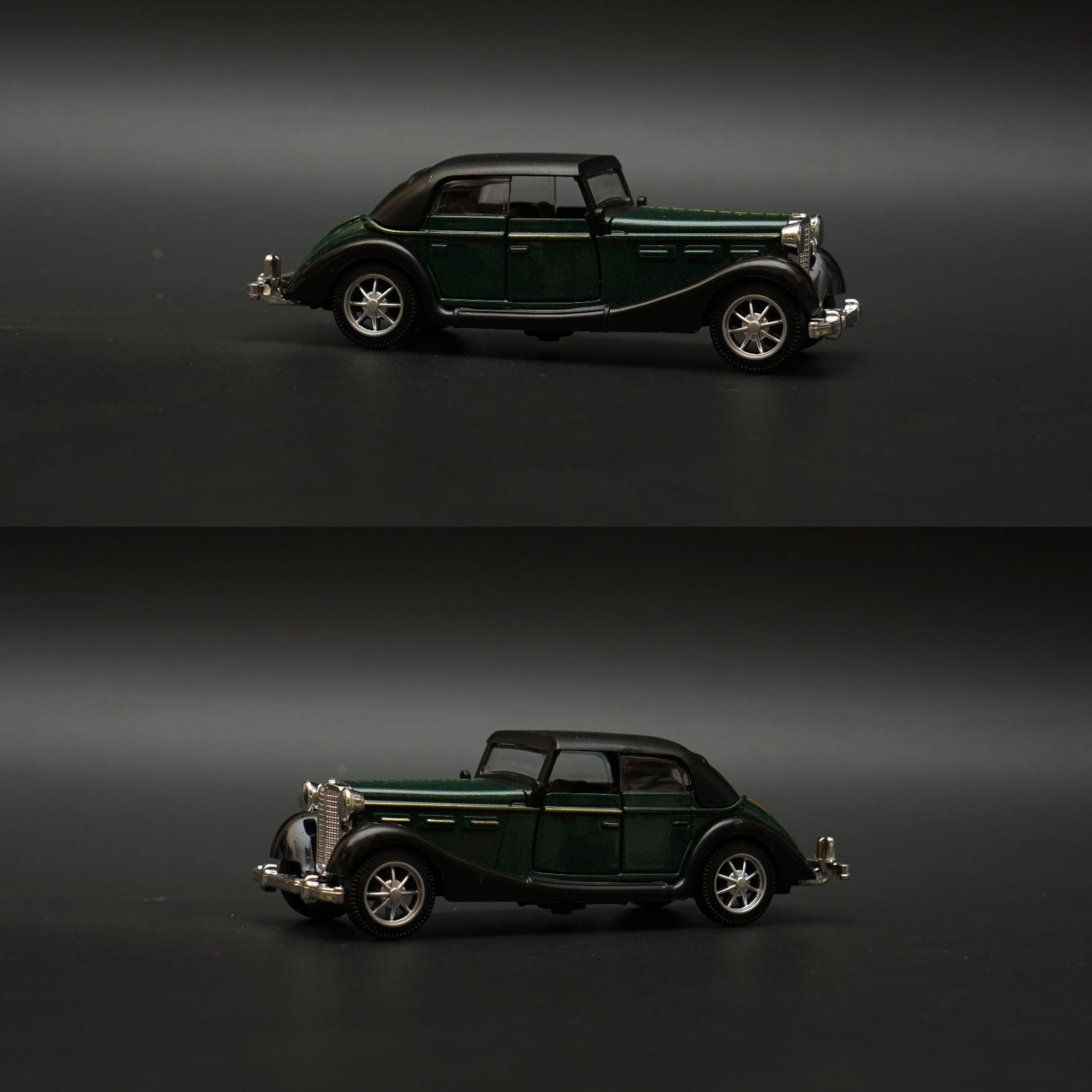 1:36 1932 Horch Vintage Car Green (Hard top) -  Kunju Vandi  