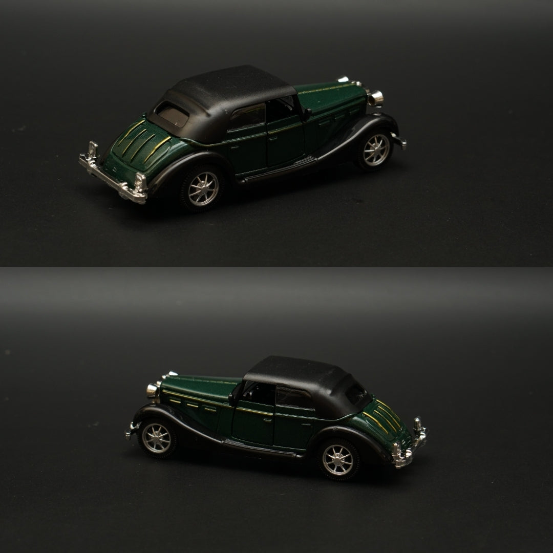 1:36 1932 Horch Vintage Car Green (Hard top) -  Kunju Vandi  