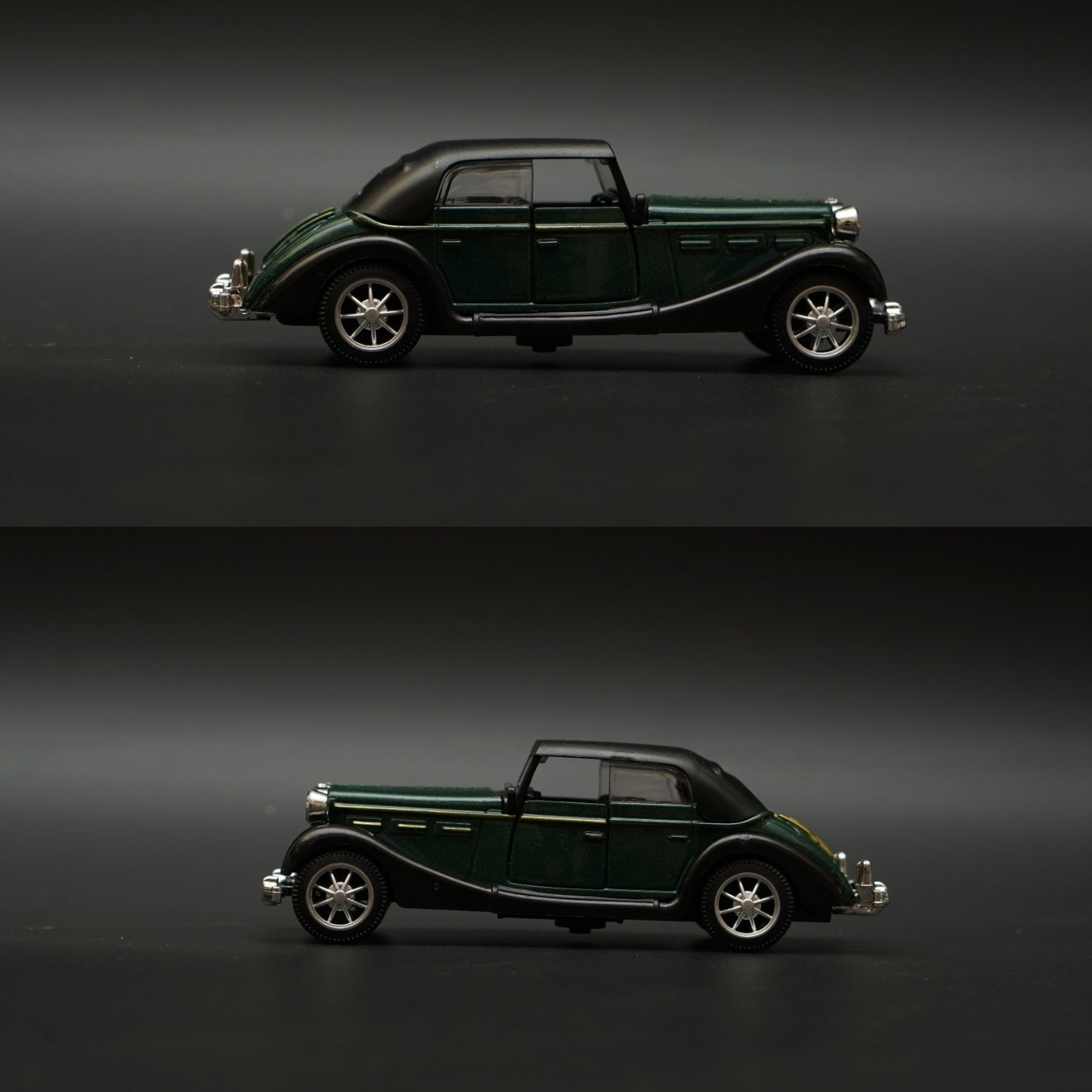 1:36 1932 Horch Vintage Car Green (Hard top) -  Kunju Vandi  