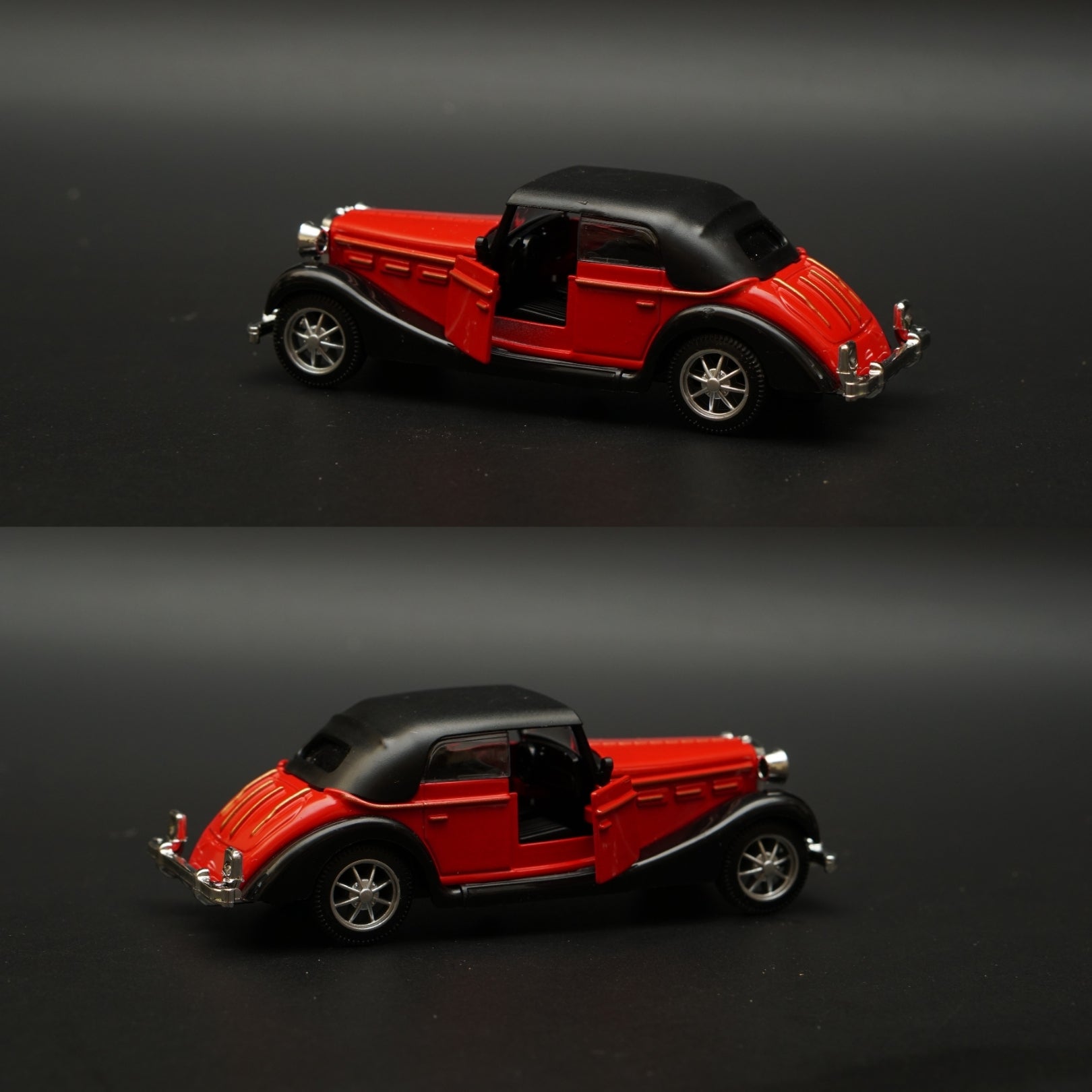 1:36 1932 Horch Vintage Car Red (Hard top) -  Kunju Vandi  