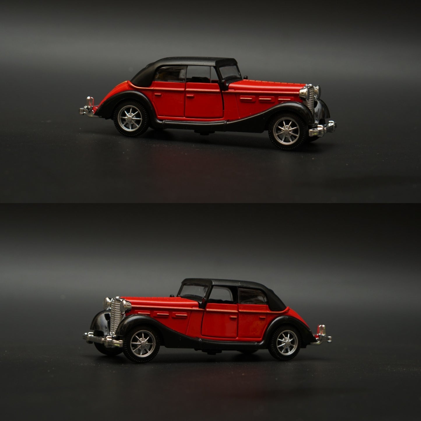 1:36 1932 Horch Vintage Car Red (Hard top) -  Kunju Vandi  