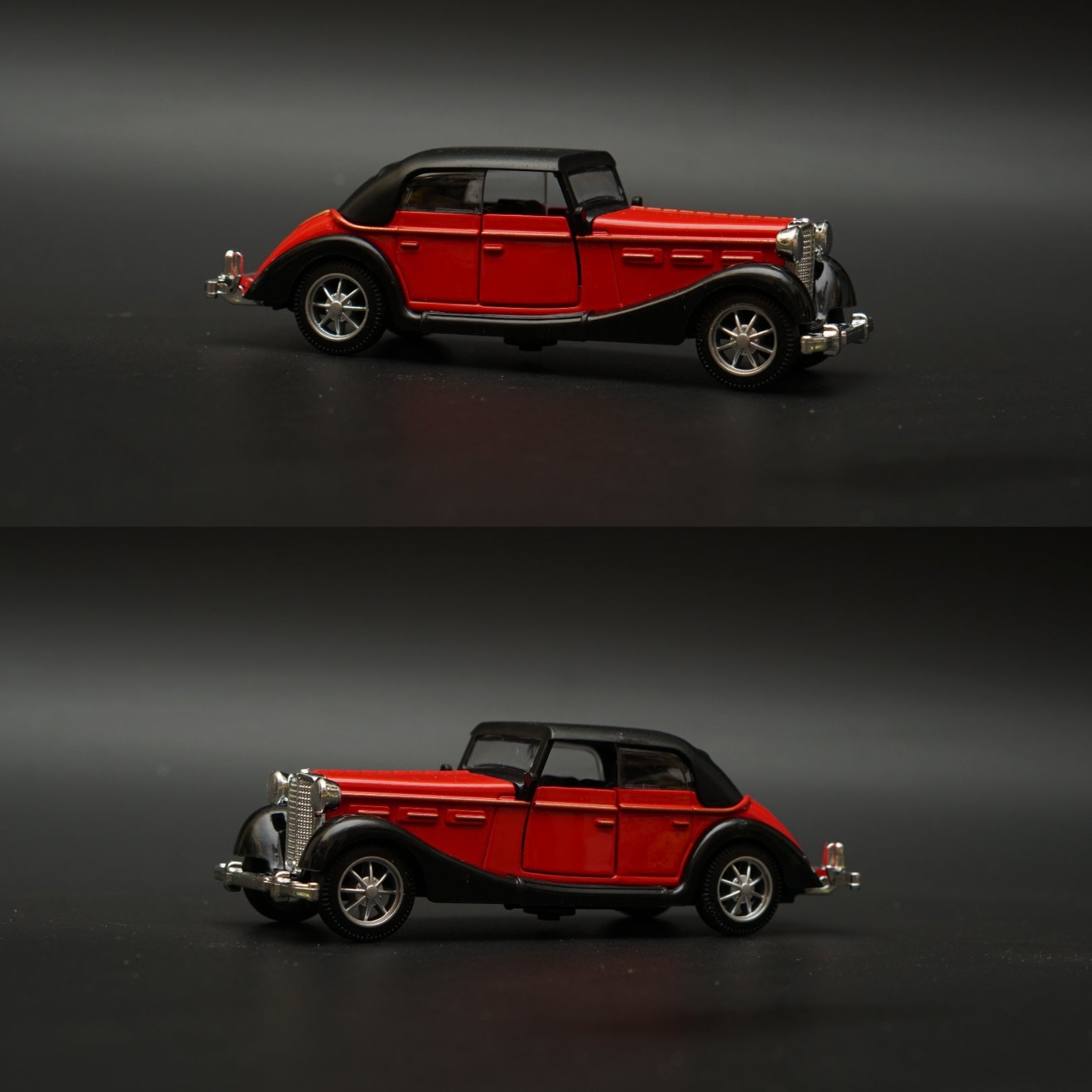 1:36 1932 Horch Vintage Car Red (Hard top) -  Kunju Vandi  