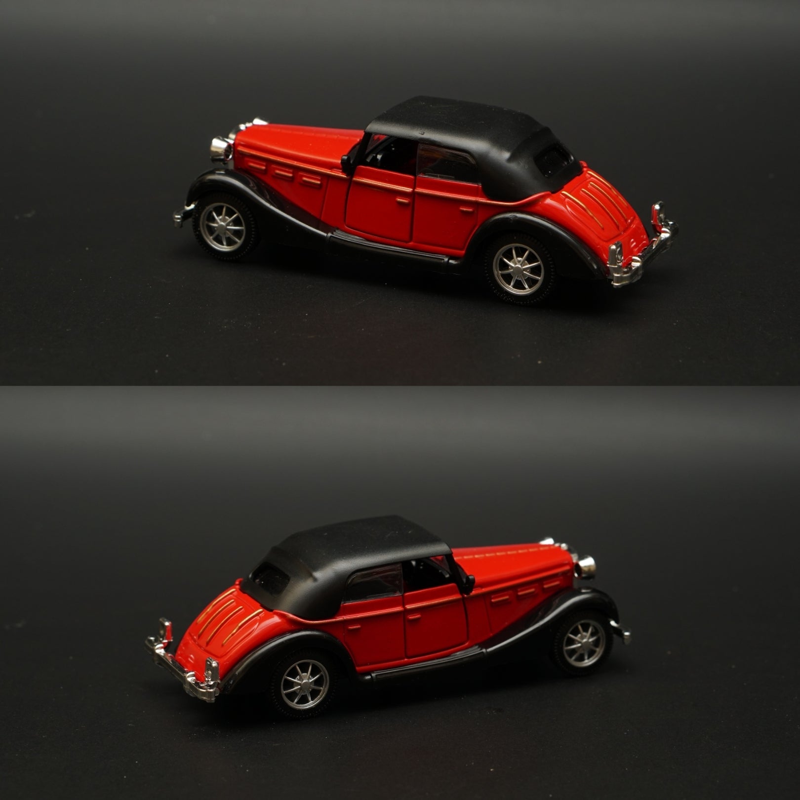 1:36 1932 Horch Vintage Car Red (Hard top) -  Kunju Vandi  
