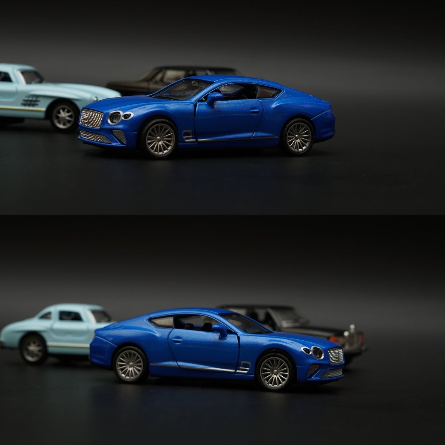 1:36 300SL , W123 , Bentley Diecast Combo (Blue,Black,Blue) -  Kunju Vandi  