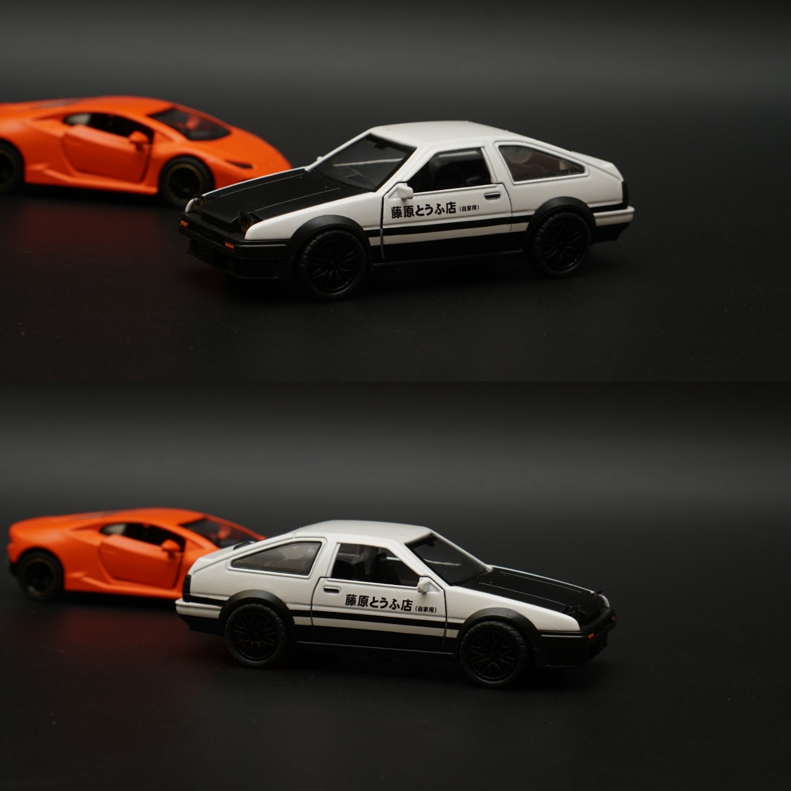 1:36 AE86 , 1:43 lambo Orange , Diecast Combo -  Kunju Vandi  