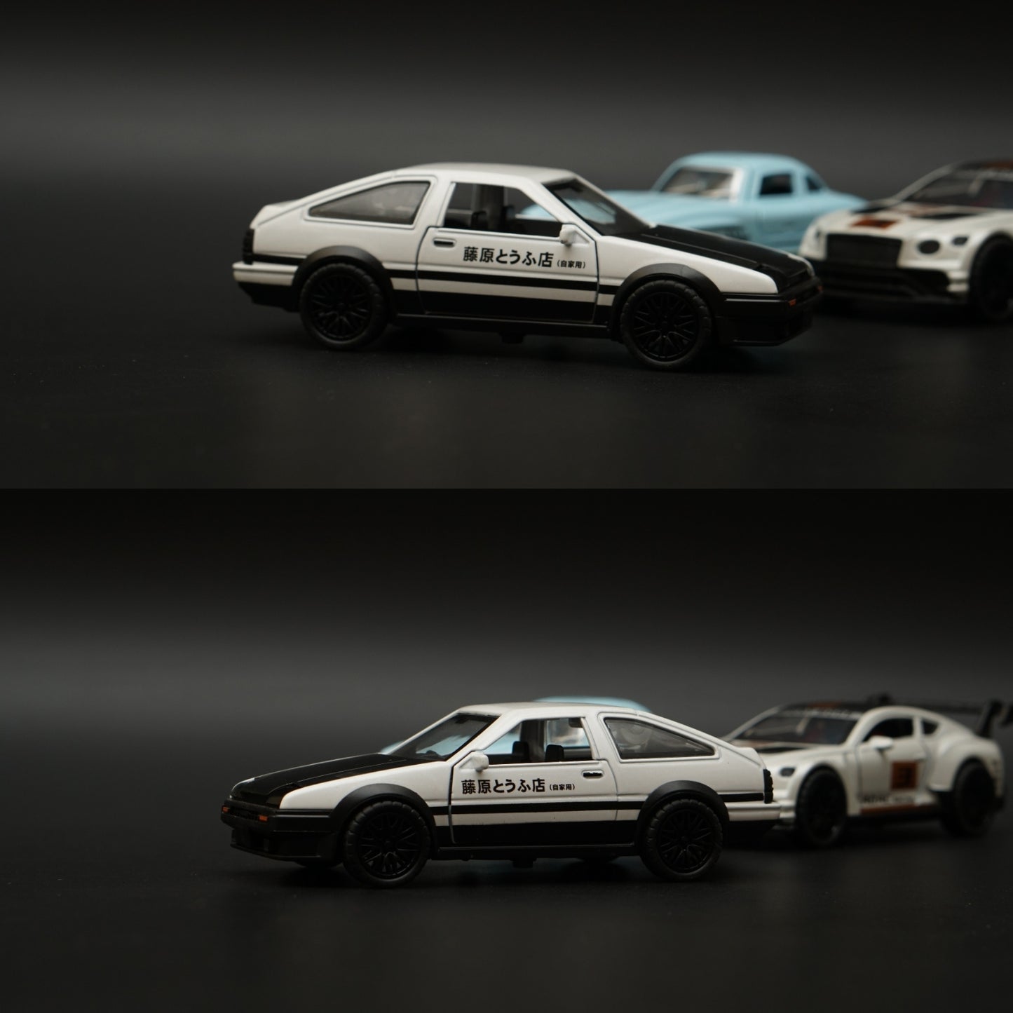 1:36 AE86 , 300SL , Bentley Diecast Combo (White,Blue,YellowLivery) -  Kunju Vandi  