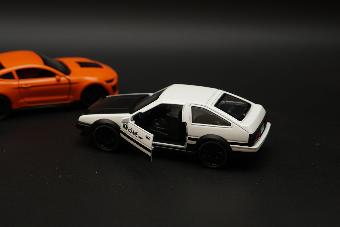1:36 AE86 , Mustang Diecast Combo (Orange) -  Kunju Vandi  