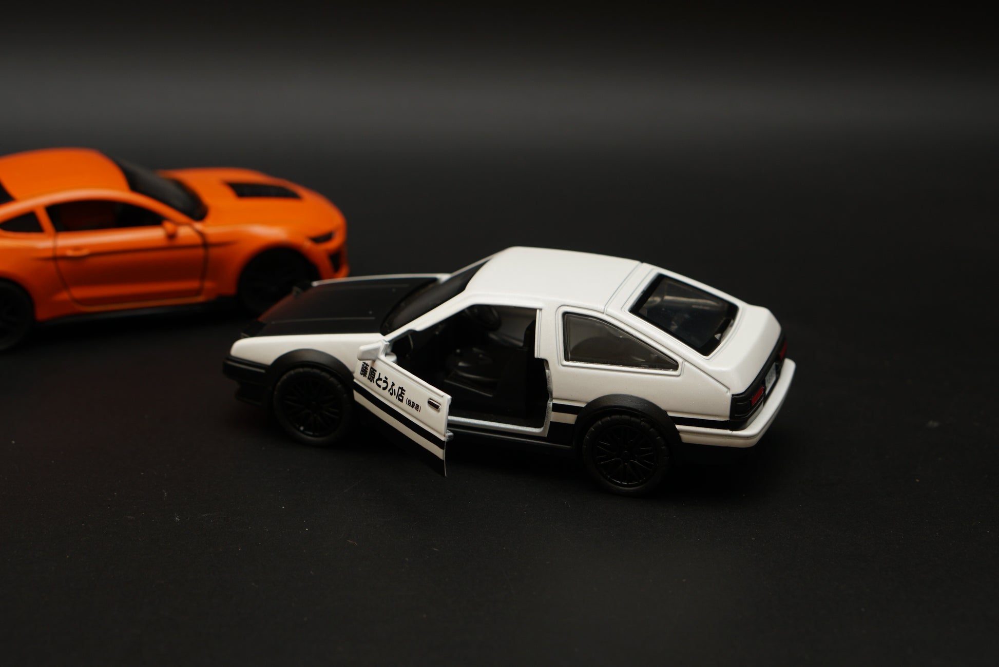 1:36 AE86 , Mustang Diecast Combo (Orange) -  Kunju Vandi  