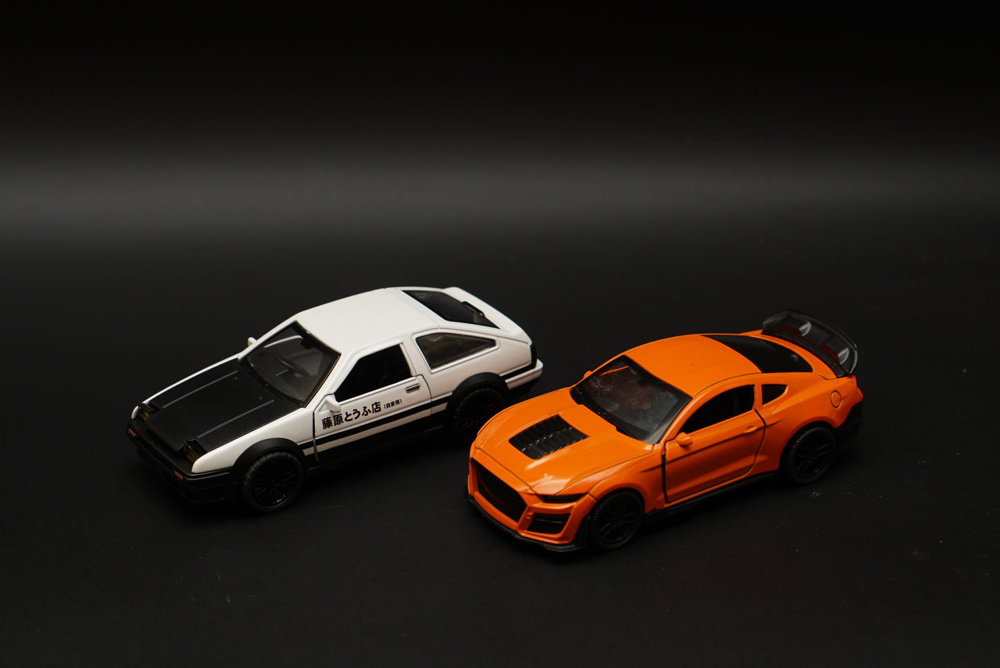 1:36 AE86 , Mustang Diecast Combo (Orange) -  Kunju Vandi  