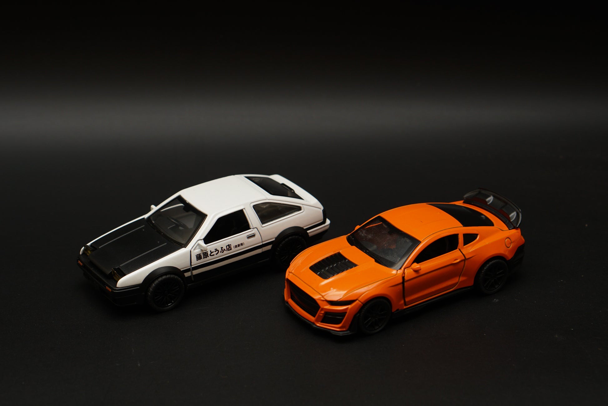 1:36 AE86 , Mustang Diecast Combo (Orange) -  Kunju Vandi  