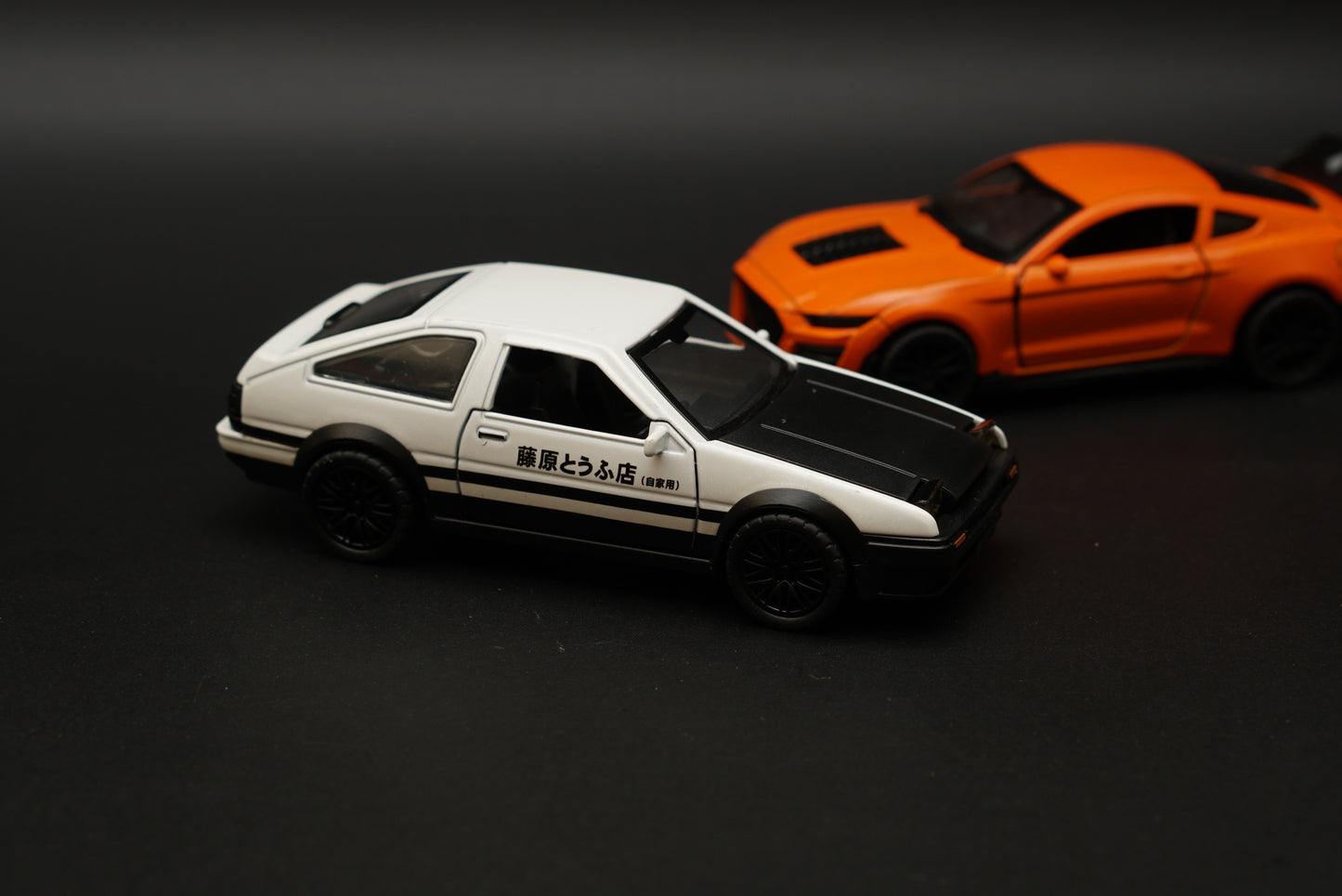 1:36 AE86 , Mustang Diecast Combo (Orange) -  Kunju Vandi  
