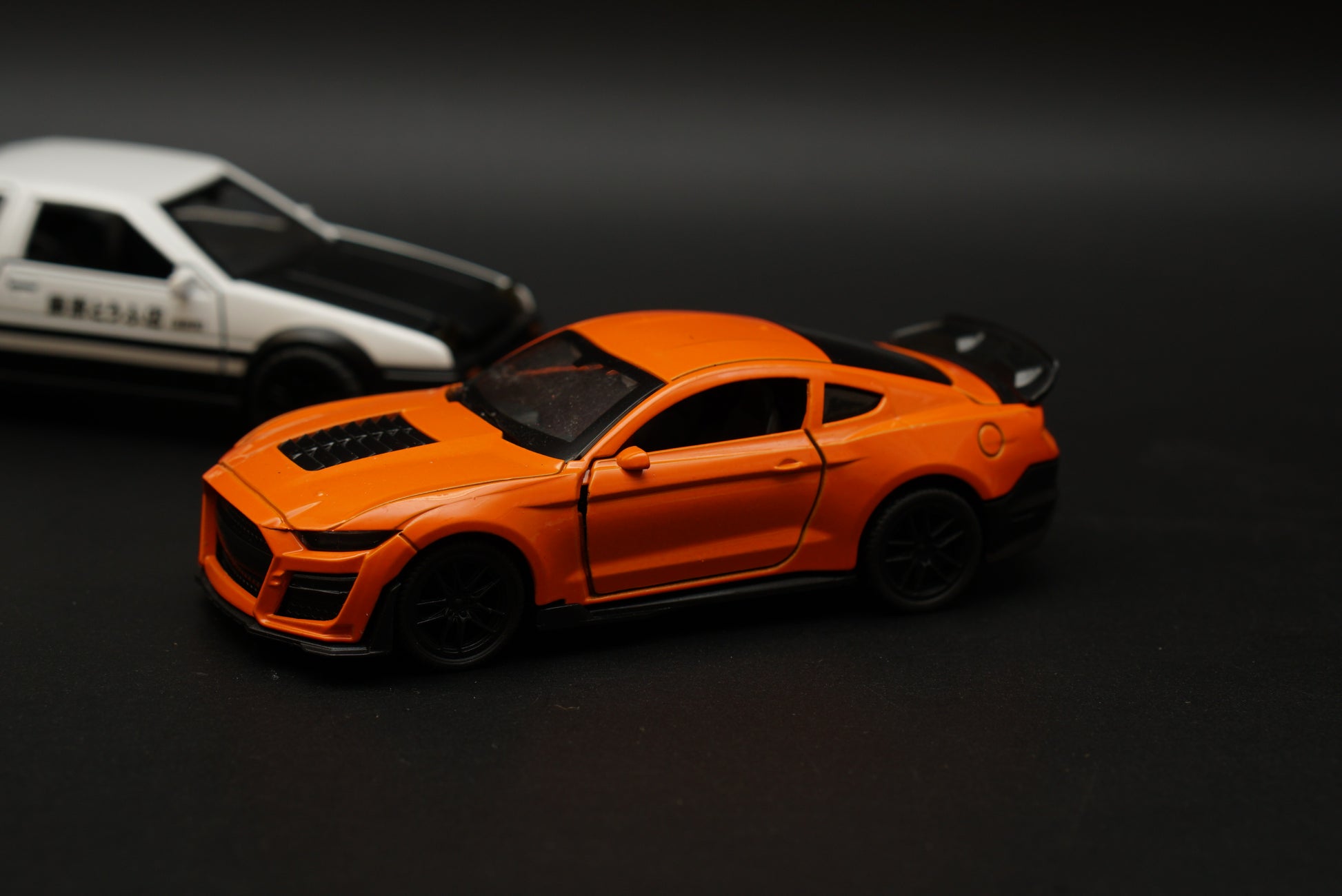 1:36 AE86 , Mustang Diecast Combo (Orange) -  Kunju Vandi  