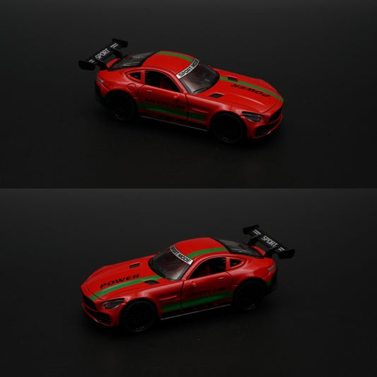 1:36 AMG GT Diecast Red ( Green Strips ) -  Kunju Vandi  