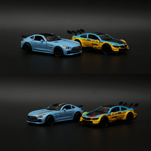1:36 Amg Gt, BMW Diecast Combo (Blue,BlueLivery) -  Kunju Vandi  