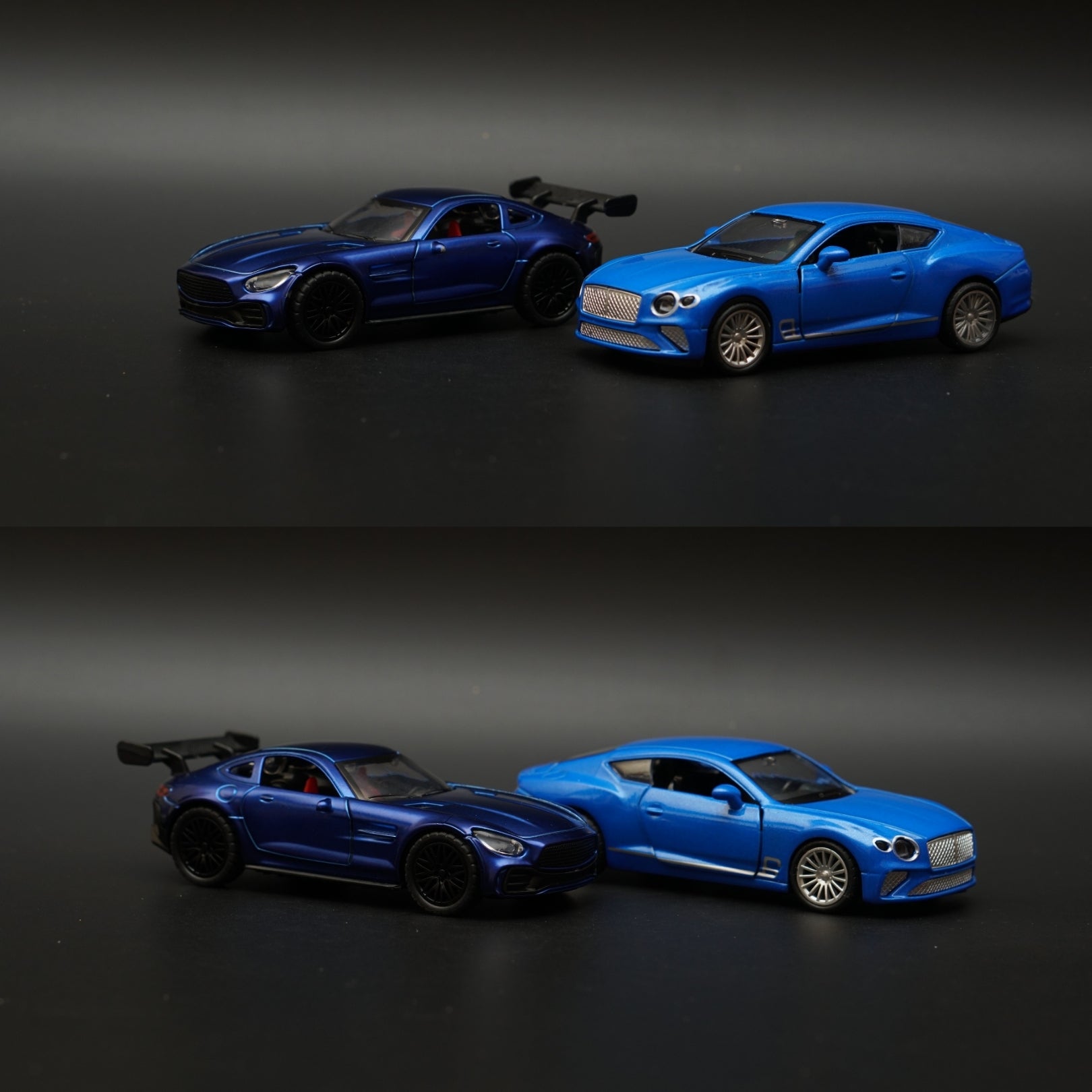 1:36 Amg Gt , Bentley Diecast combo (Blue,Blue) -  Kunju Vandi  