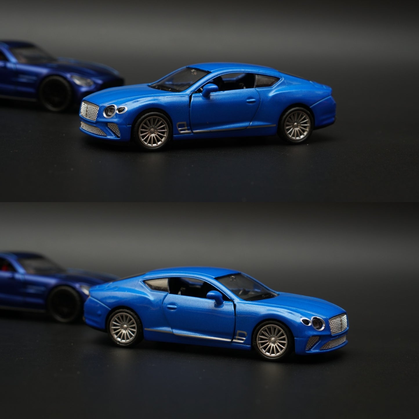 1:36 Amg Gt , Bentley Diecast combo (Blue,Blue) -  Kunju Vandi  