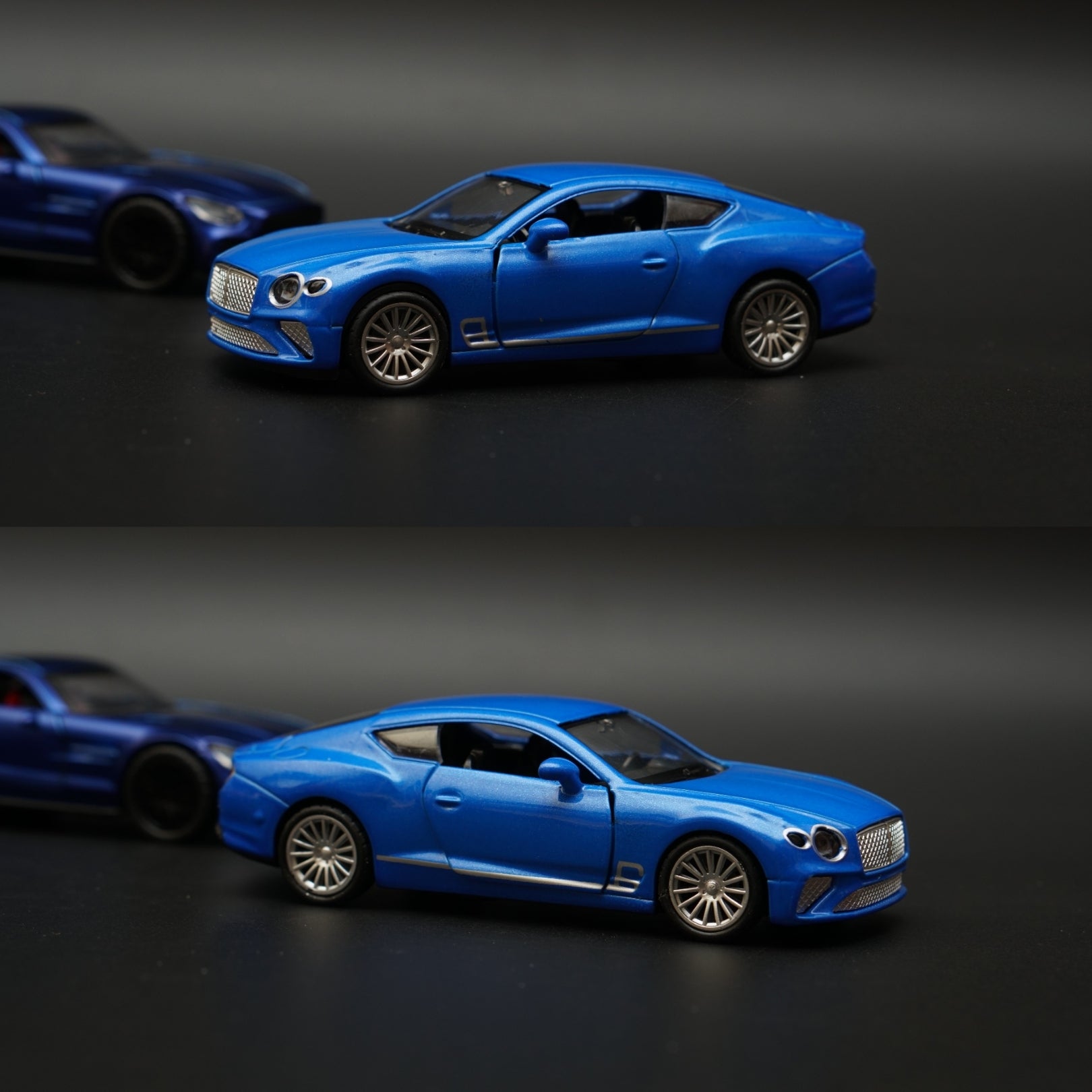 1:36 Amg Gt , Bentley Diecast combo (Blue,Blue) -  Kunju Vandi  