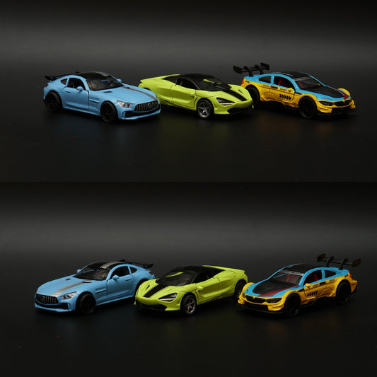 1:36 BMW(blue Livery), Mcalren(Green), AmgGt( Blue) Diecast Combo -  Kunju Vandi  