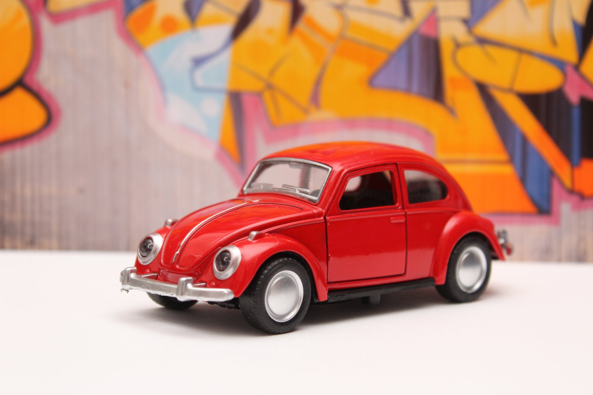1:36 Beetle Metal Body Red -  Kunju Vandi  