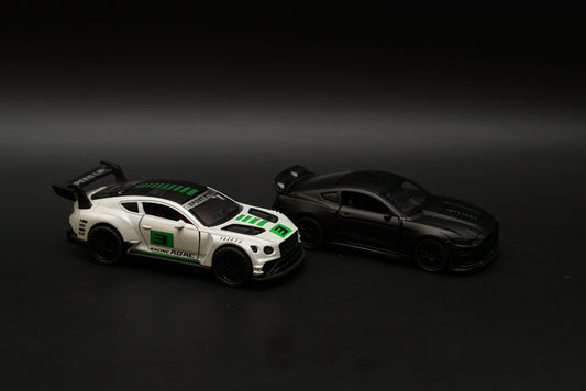 1:36 Bentley , Mustang Diecast Combo (Green Livery, Black) -  Kunju Vandi  