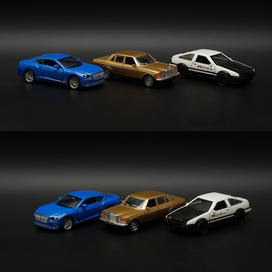 1:36 Bentley ,W123, Ae86 Diecast Combo (Blue,Gold,White) -  Kunju Vandi  