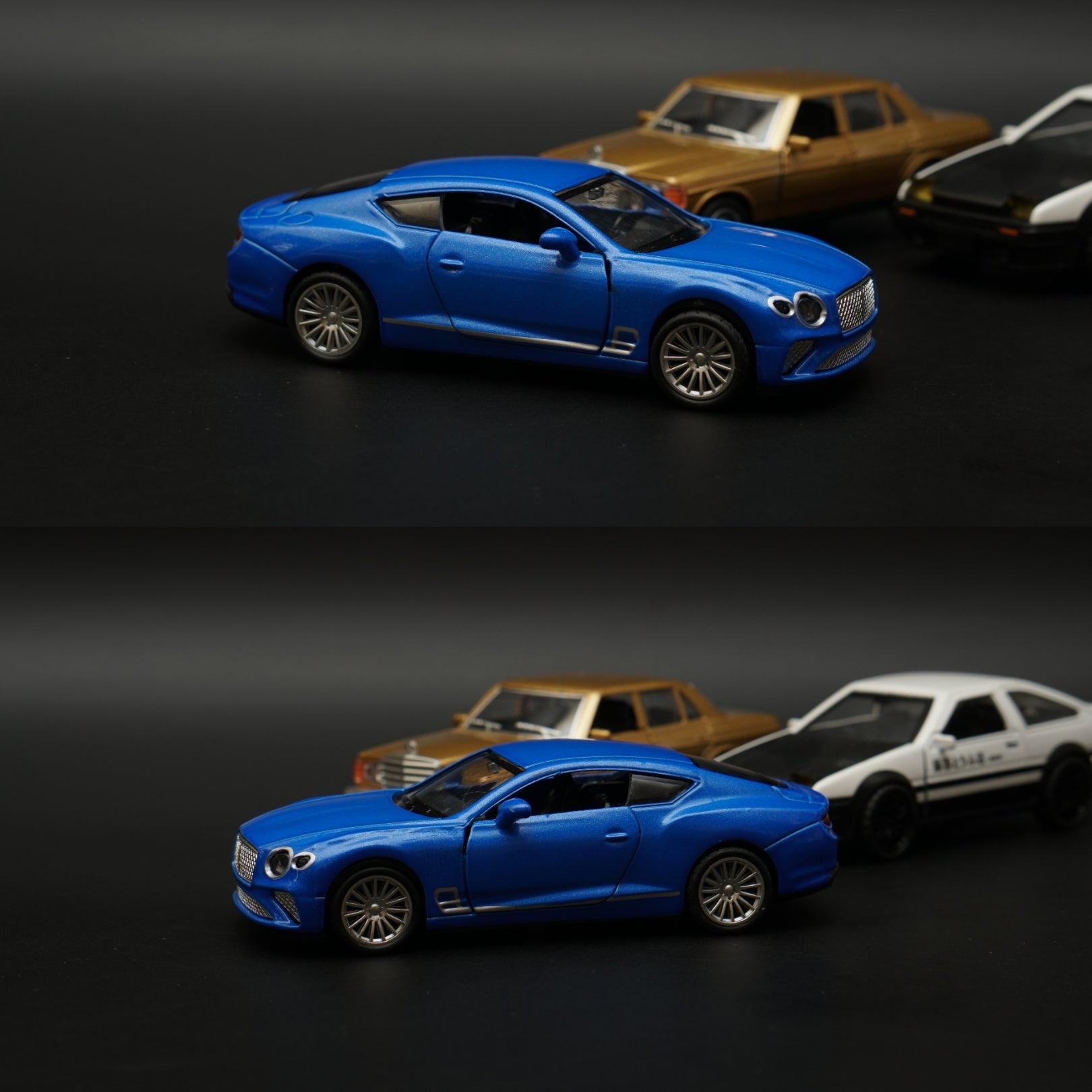 1:36 Bentley ,W123, Ae86 Diecast Combo (Blue,Gold,White) -  Kunju Vandi  