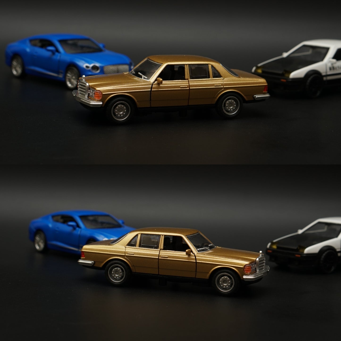 1:36 Bentley ,W123, Ae86 Diecast Combo (Blue,Gold,White) -  Kunju Vandi  