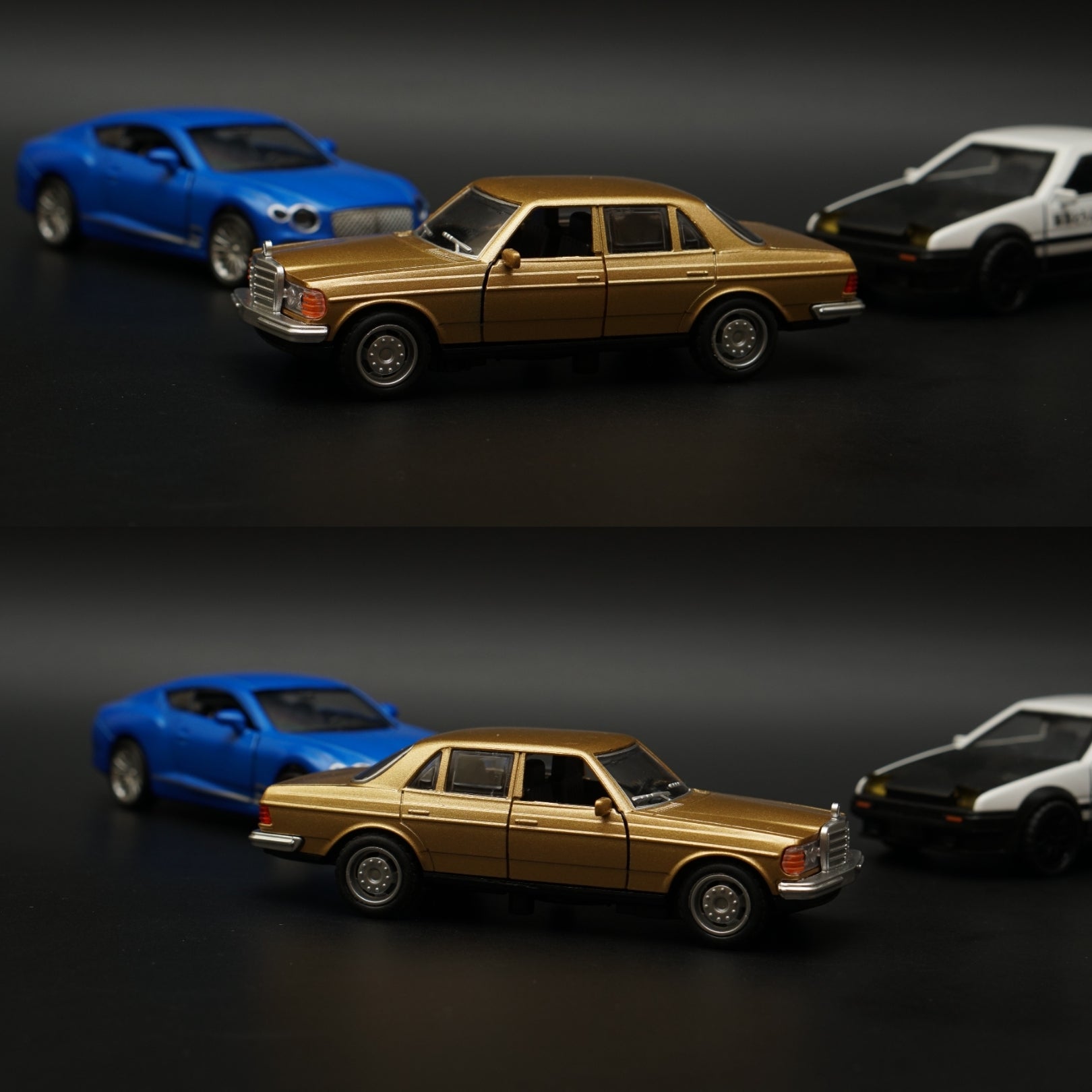 1:36 Bentley ,W123, Ae86 Diecast Combo (Blue,Gold,White) -  Kunju Vandi  